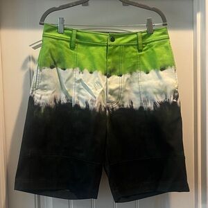 Authentic Valentino Green, White, and Black Men's Shorts